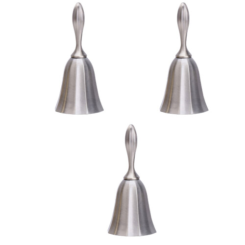 3Pièces Sonnettes Argentées Pour Service Restaurant Et 2