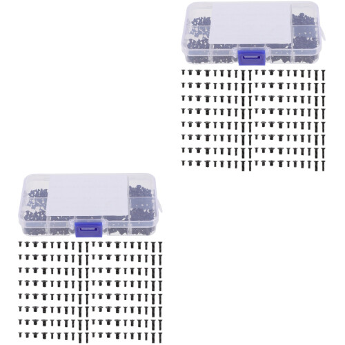 2Ensembles Vis Countersunk Noires Pour Fixation Précise D'ordinateurs 2