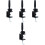 4Pièces Support Tête Mannequin Acier Noir Usage Salon 10