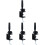 4Pièces Support Tête Mannequin Acier Noir Usage Salon 9