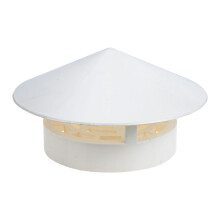 2Pièces Couvre-Vent PVC Durable Blanc Pour Cheminée Extérieur