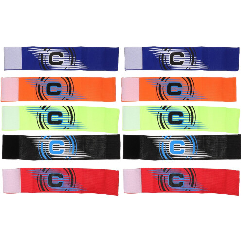 10Pièces Brassards Chef D'équipe Football Polyester Durable Coloré 1