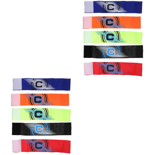 10Pièces Brassards Chef D'équipe Football Polyester Durable Coloré 2