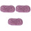 3Pièces Coton Pour Art Mural Macramé Souple Couleur Violet 3