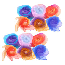 48Pièces Écharpes Pour Enfants Multicolores En Chiffon