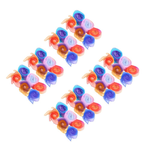 48Pièces Écharpes Pour Enfants Multicolores En Chiffon 2