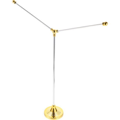 3Pièces Supports De Drapeau Métal Doré Base Robuste Pour Bureau