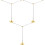 3Pièces Supports De Drapeau Métal Doré Base Robuste Pour Bureau 2