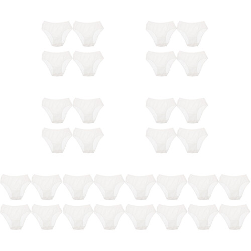 32Pièces Culottes Jetables Blanches 2