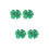 2Paires Clips Vert Saint Patrick Tissu Durable Motif Trèfle 7