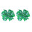 2Paires Clips Vert Saint Patrick Tissu Durable Motif Trèfle 1