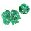 2Paires Clips Vert Saint Patrick Tissu Durable Motif Trèfle 9