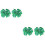 2Paires Clips Vert Saint Patrick Tissu Durable Motif Trèfle 6