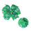 2Paires Clips Vert Saint Patrick Tissu Durable Motif Trèfle 8