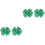 2Paires Clips Vert Saint Patrick Tissu Durable Motif Trèfle 3