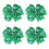 2Paires Clips Vert Saint Patrick Tissu Durable Motif Trèfle 5