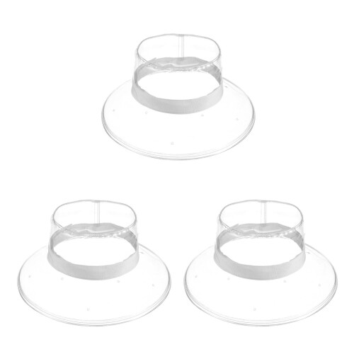 3Pièces Chapeau Transparent PVC Usage Extérieur 1