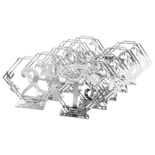 50Pièces Panneaux De Table Réservés Argent En Pour 2