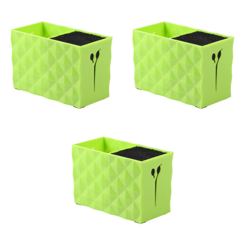 3Pièces Pochette Vert Pour Ciseaux De Salon Capillaire Capacité 2