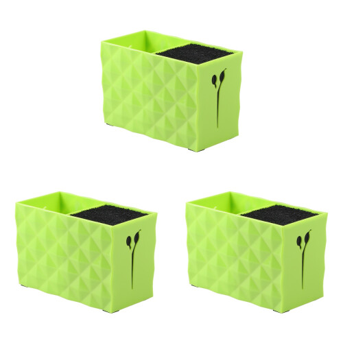 3Pièces Pochette Vert Pour Ciseaux De Salon Capillaire Capacité 1