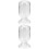 2Pièces Bocal À En Verre Transparent Rangement Décoratif 7