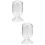 2Pièces Bocal À En Verre Transparent Rangement Décoratif 9
