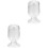 2Pièces Bocal À En Verre Transparent Rangement Décoratif 5