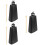 3Pièces Percussion Enfants Métal Noir Accessoire Musical 9