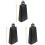 3Pièces Percussion Enfants Métal Noir Accessoire Musical 4