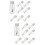 16Pièces Flacons Blancs Vides Pour Stockage Vernis Et 11
