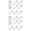 16Pièces Flacons Blancs Vides Pour Stockage Vernis Et 9