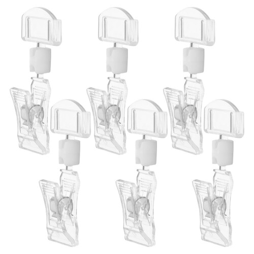 24Pièces Clips Porte-Prix Transparent Rotatifs Pour Vitrine 2