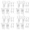 24Pièces Clips Porte-Prix Transparent Rotatifs Pour Vitrine 7