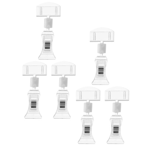 24Pièces Clips Porte-Prix Transparent Rotatifs Pour Vitrine 1