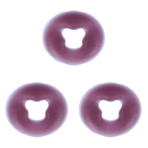 3Pièces Coussin Visage En Silicone Café Pour Relaxation 1