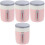 4Pièces Bols Isolants Rose Pour 5