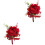 2Pièces Accessoire Mariage Boutonnière Rouge Résistante Chic 5