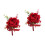 2Pièces Accessoire Mariage Boutonnière Rouge Résistante Chic 6