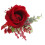2Pièces Accessoire Mariage Boutonnière Rouge Résistante Chic 3