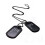 3Pièces Dog Tags Noir Personnalisables Pour Grands 10