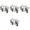 4Sets Assorted Color PVC Mini Trees and Deer Models for Diorama Use 4