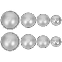12Paires Moule Demi-Boule Aluminium Argenté Réutilisable Pour Bain