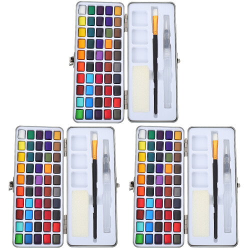 3Ensembles Peinture Solide Multi Couleurs Pratique 1