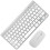 3Sets Wireless Keyboard Mouse Combo Silver Quiet Space-Saving Design 1