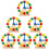 6Pcs Wood Clock Toy Kids Educational Number Shape Puzzle Assorted 9
