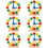 6Pcs Wood Clock Toy Kids Educational Number Shape Puzzle Assorted 7
