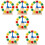 6Pcs Wood Clock Toy Kids Educational Number Shape Puzzle Assorted 10