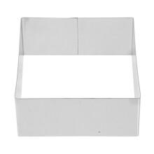 4Pcs Square Stainless Steel Mousse Rings Silver Cake Pastry Cutter