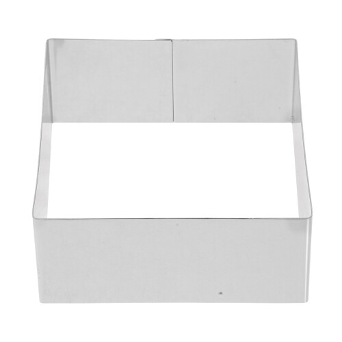4Pcs Square Stainless Steel Mousse Rings Silver Cake Pastry Cutter