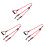 3Pcs Red Pet Dog Pulling Strap Double Head Design Traction Rope 2